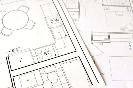 Plan 2D d’une maison individuelle avec implantations des pièces et cotations