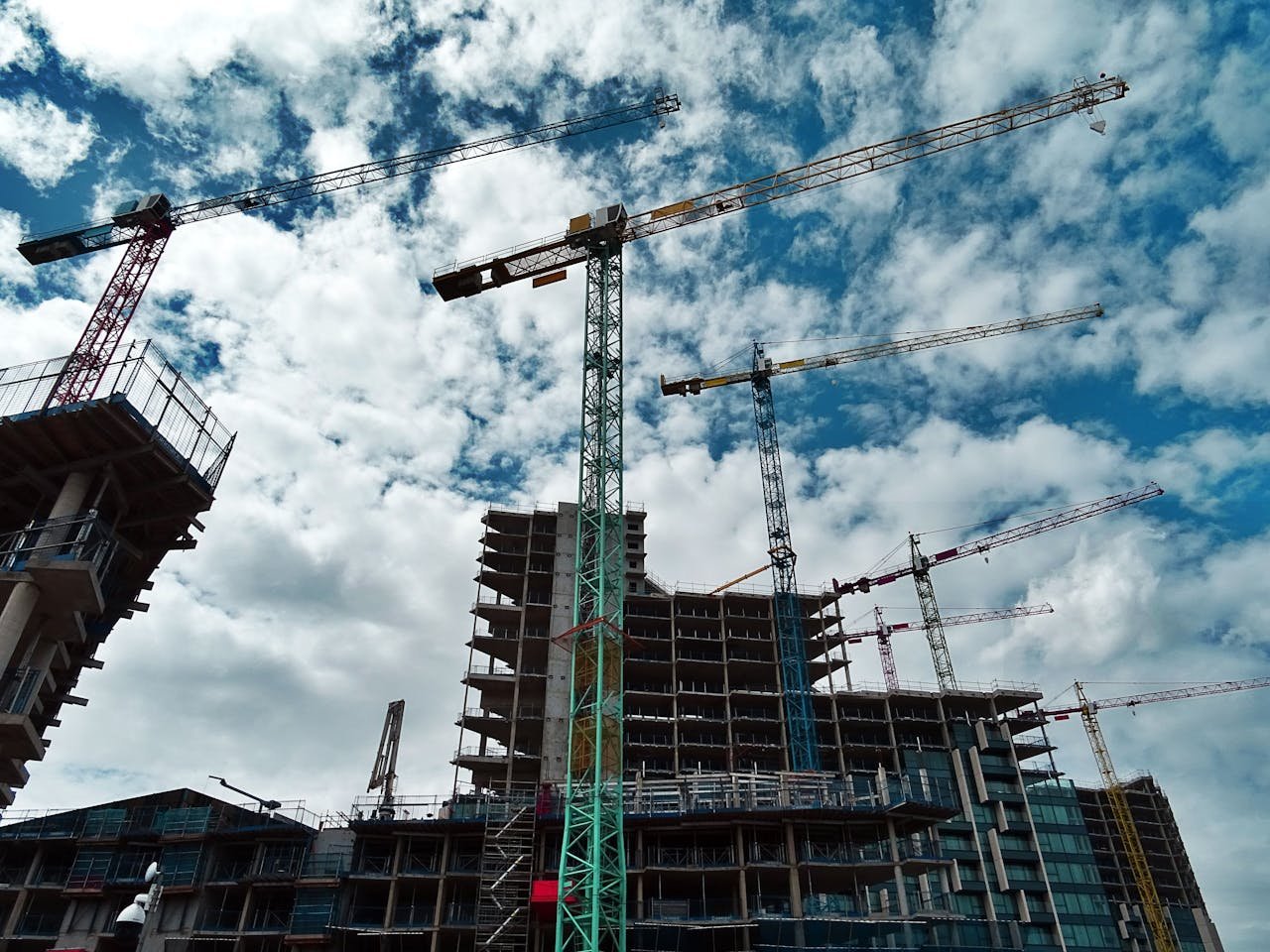 Chantier d’un immeuble en cours de construction